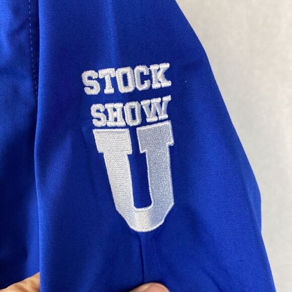 NEW Stock Show U Button Down Shirt Youth Medium Long Sleeve BAW Athletic Wear - Picture 2 of 7